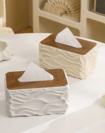 Luxury Wave Texture Tissue Box / Serviette Holder