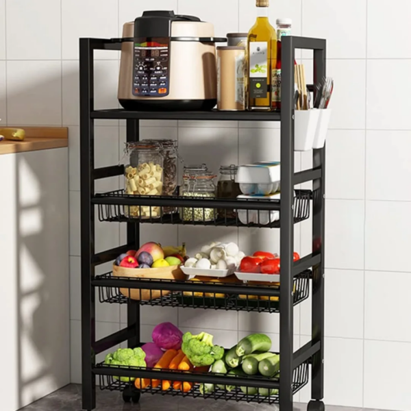 Multi-Layer Metallic Kitchen Rack