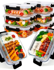 Large-Capacity Glass Food Storage Container
