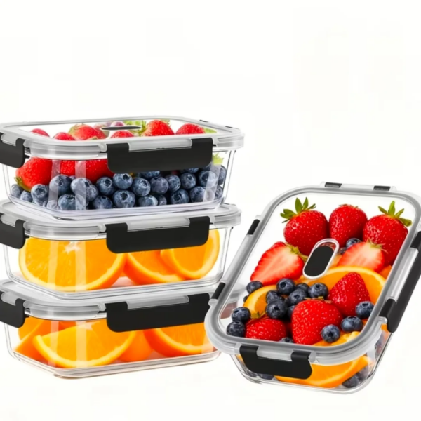 Large-Capacity Glass Food Storage Container