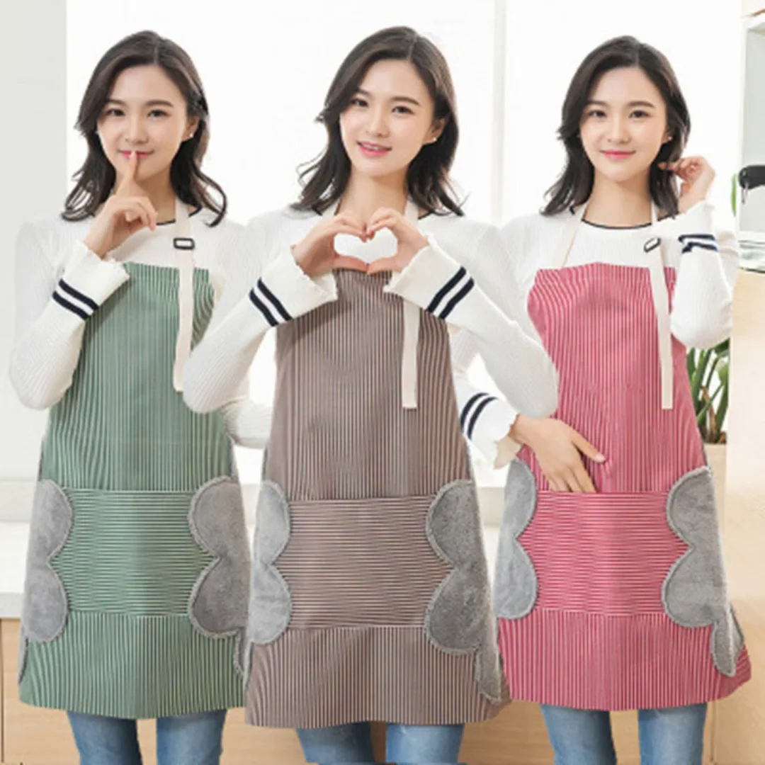 Kitchen Apron with Hand Wipe Pockets Kitchen Apron with Hand Wipe Pockets