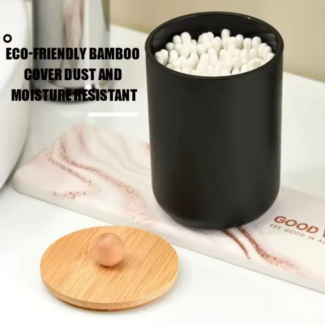 Alloy Swab Container with Bamboo Lid. Alloy Swab Container with Bamboo Lid.
