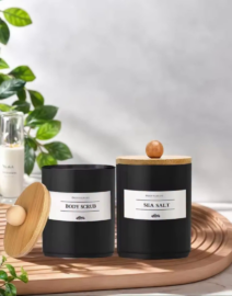 Alloy Swab Container with Bamboo Lid.
