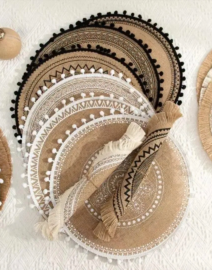 6Pcs Round Woven Jute Table Mats