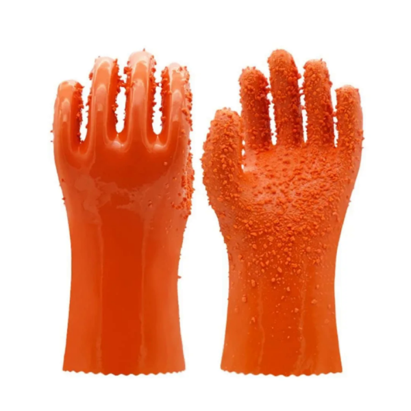 A Pair Of Hard Silicone Latex Studded Gloves