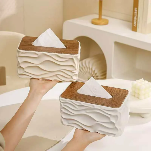 Luxury Wave Texture Tissue Box / Serviette Holder