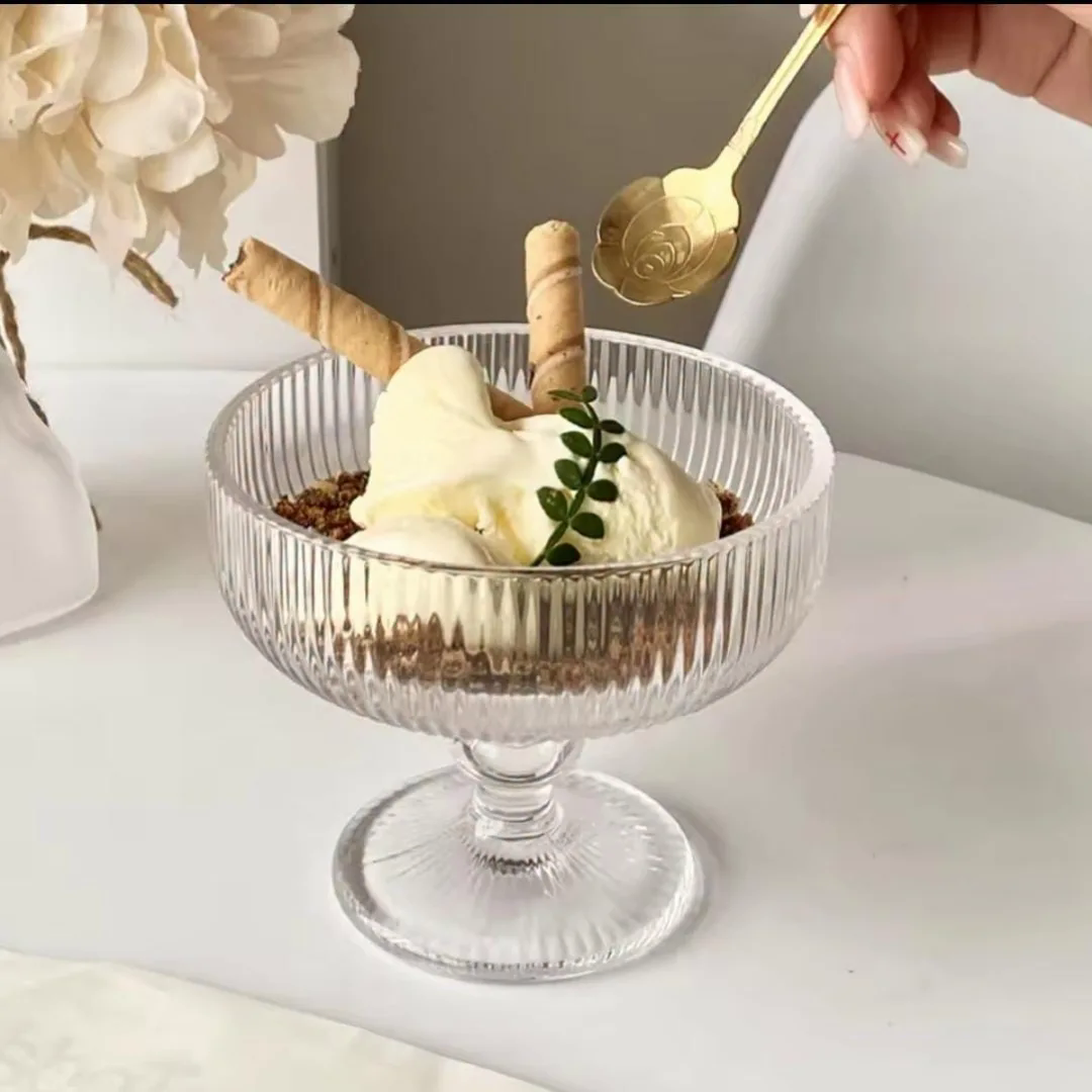 6Pcs High Borosilicate Ribbed Dessert/Ice Cream Glasses/Goblet 6Pcs High Borosilicate Ribbed Dessert/Ice Cream Glasses/Goblet