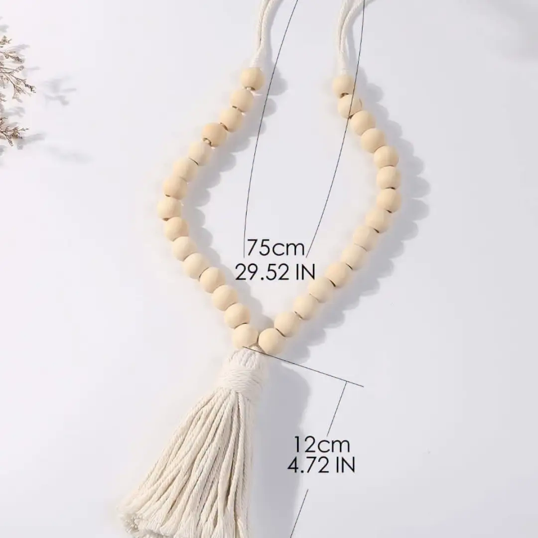 2Pcs Macrame Curtain Tiebacks with Tassel 2Pcs Macrame Curtain Tiebacks with Tassel