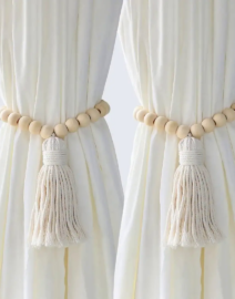 2Pcs Macrame Curtain Tiebacks with Tassel
